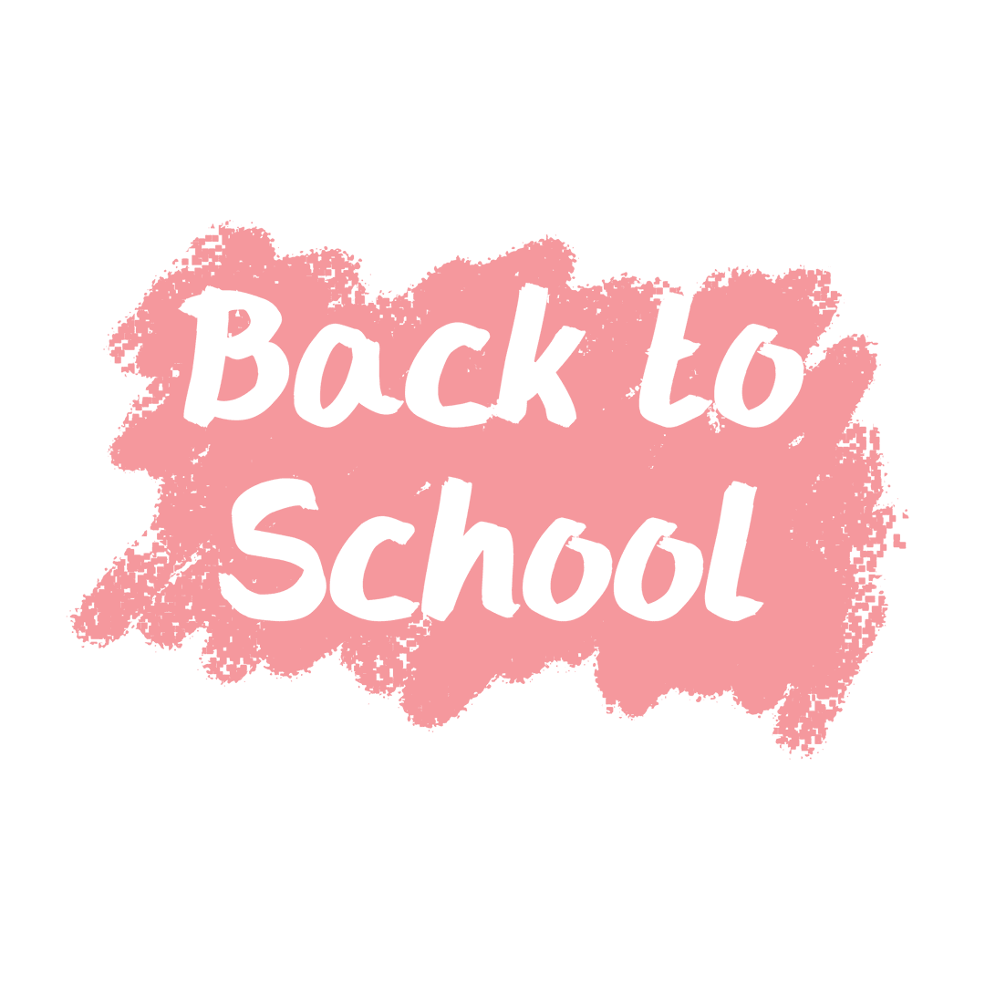 Transparent Brush Stroke Background with Back to School Text