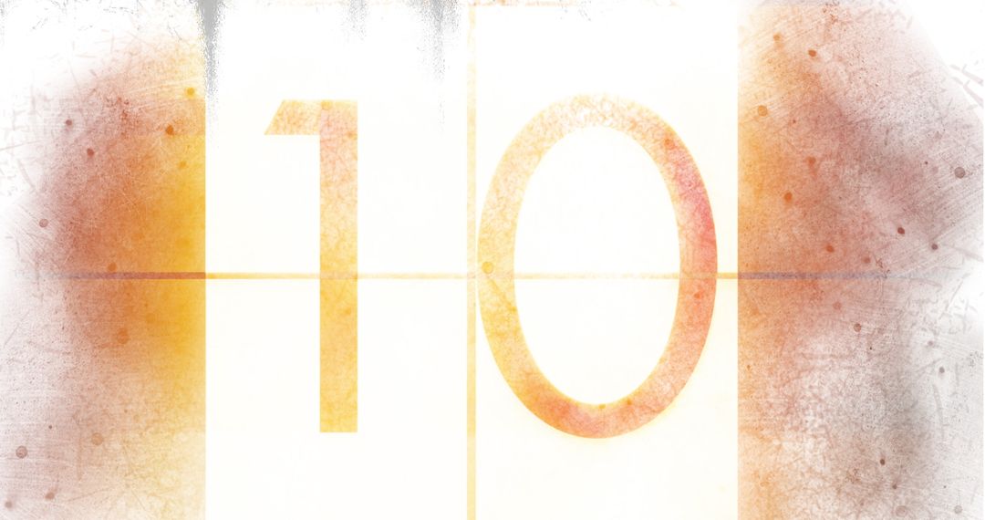 Vintage Cinematic Countdown Timer with Warm Textured Background