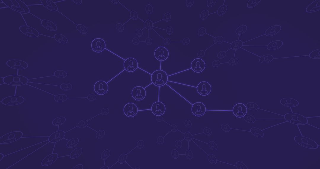 Abstract Digital Network Connections Over Blue Background