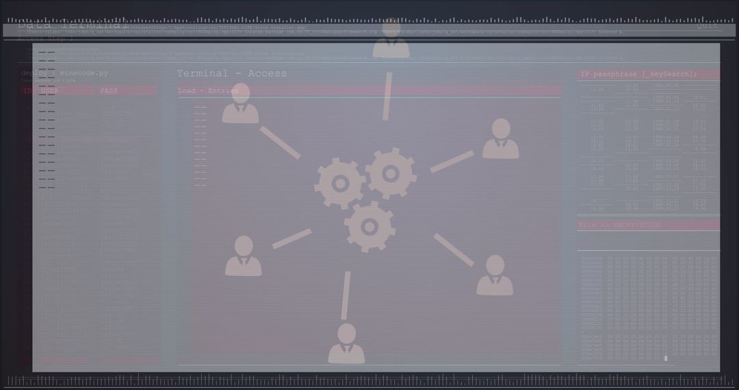 Digital collaboration interface over data processing screens