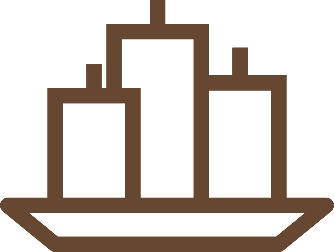 Minimalist Trio of Candles on Oval Stand Transparent Background