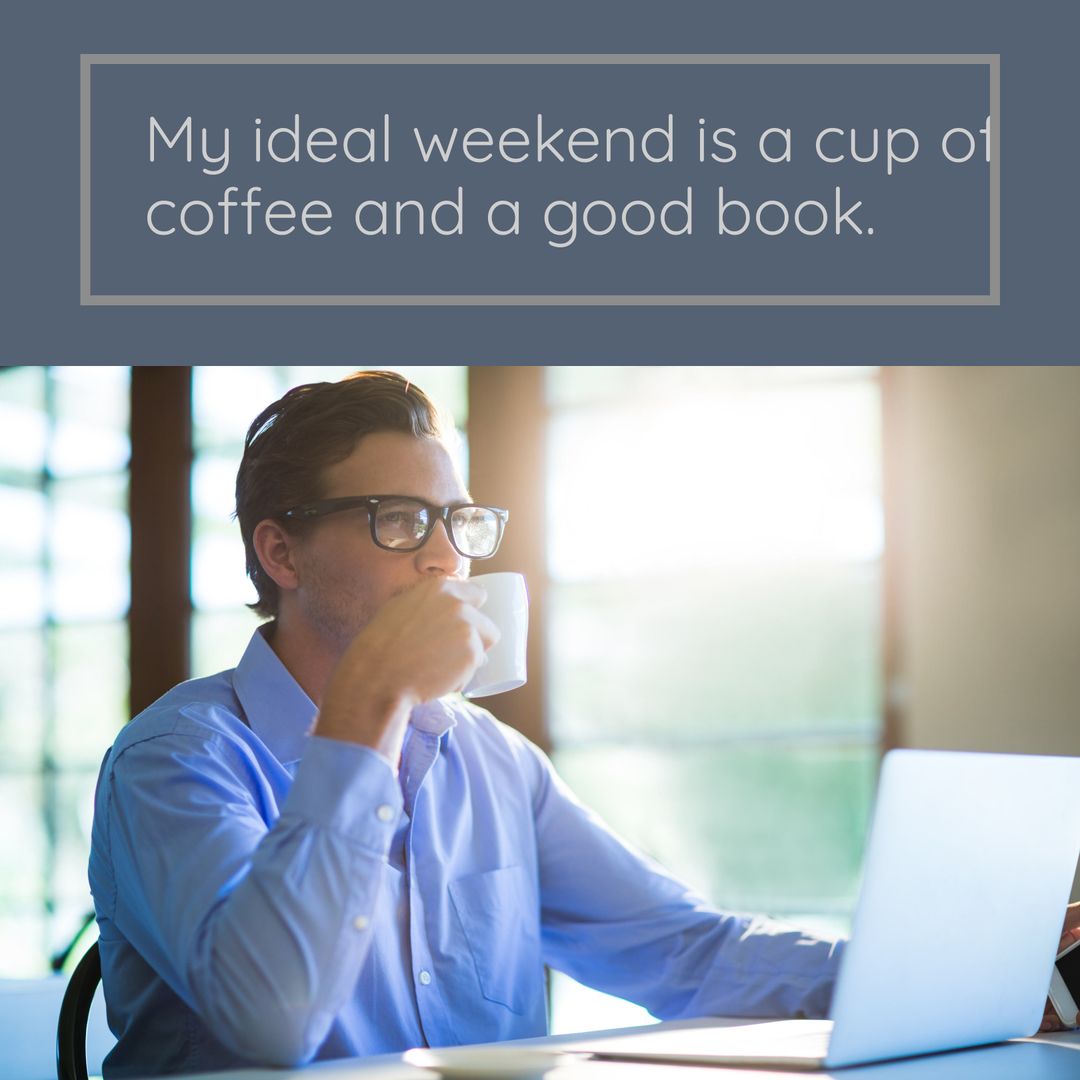 Quiet Weekend with Coffee and Reading for Relaxation