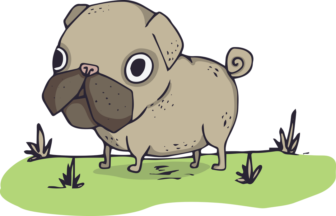 Transparent PNG illustration of cute brown dog on grass - Download Free Stock Images Pikwizard.com