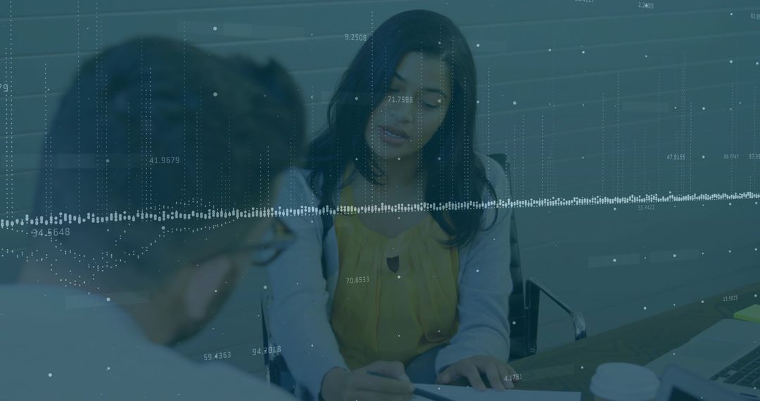 Professional Team Meeting with Businesswoman Analyzing Documents