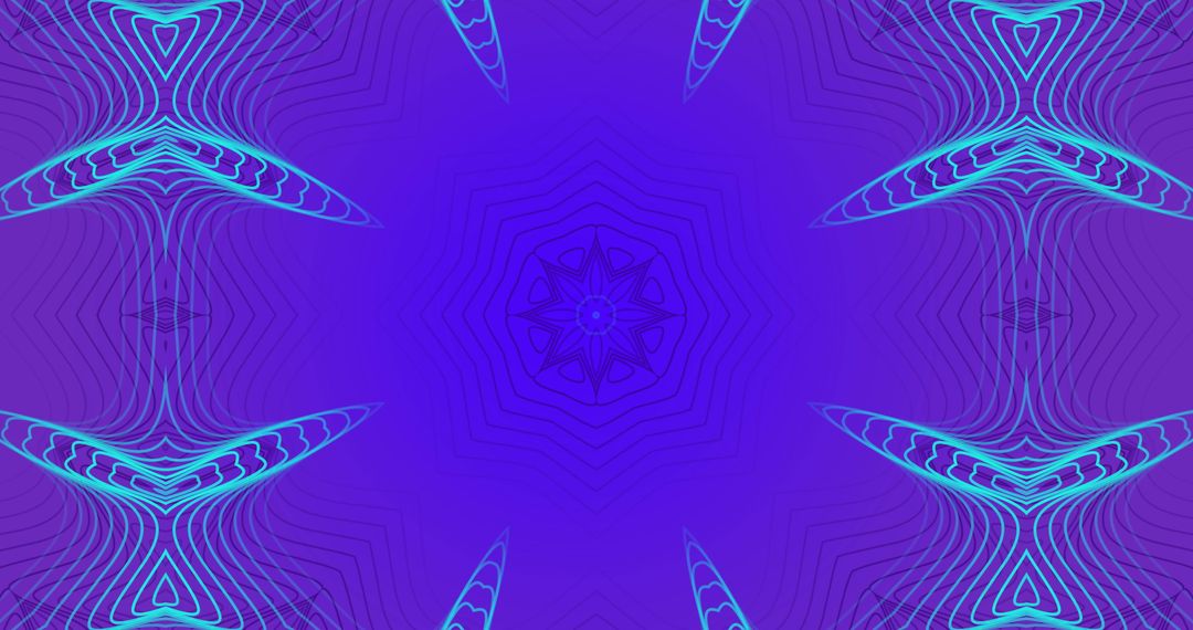 Abstract Blue Geometric Pattern on Purple Background