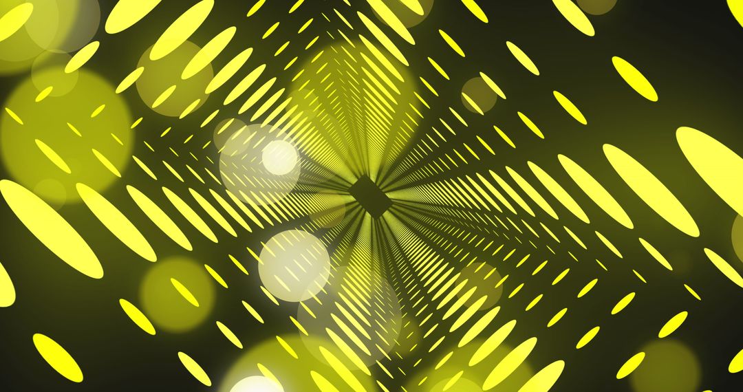 Abstract Neon Tunnel with Bright Neon Dots