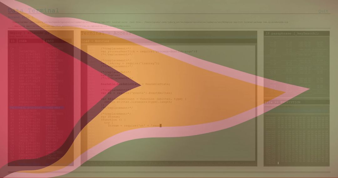 Abstract Code and Technology Interface Collage