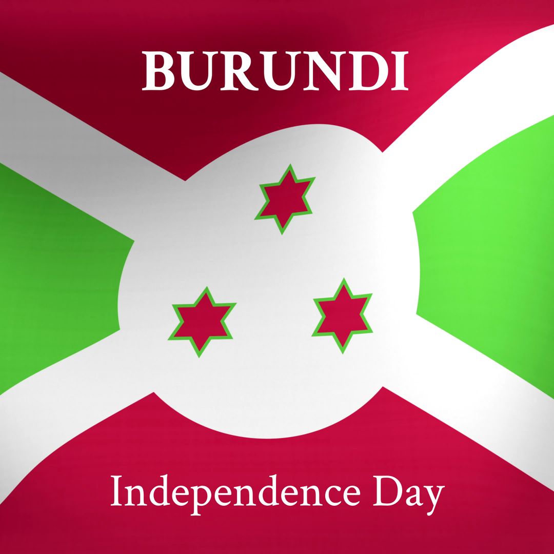 Burundi Independence Day Celebration Banner with Flag