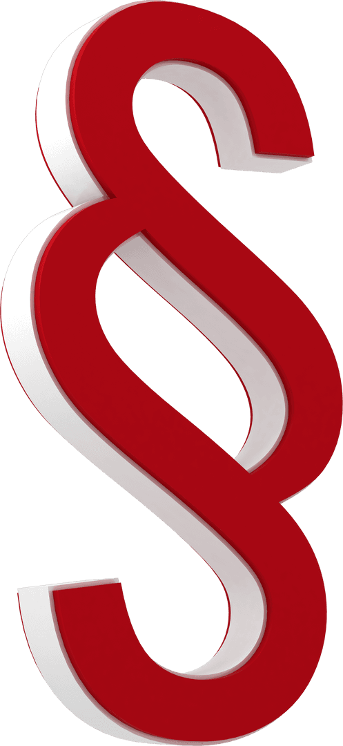 Transparent Red Section Symbol Vector Icon Close-Up