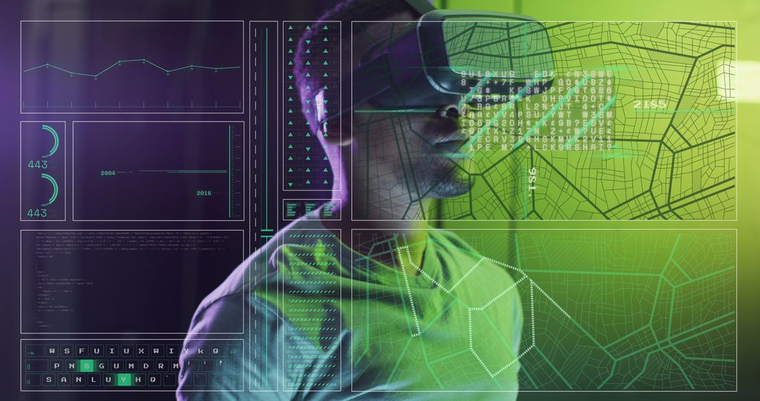 Data Analytics: IT Engineer Using Virtual Reality for Complex Analyzing - Free Images, Stock Photos and Pictures on Pikwizard.com