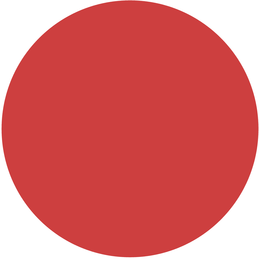 Large Red Dot with Copy Space on Transparent Background