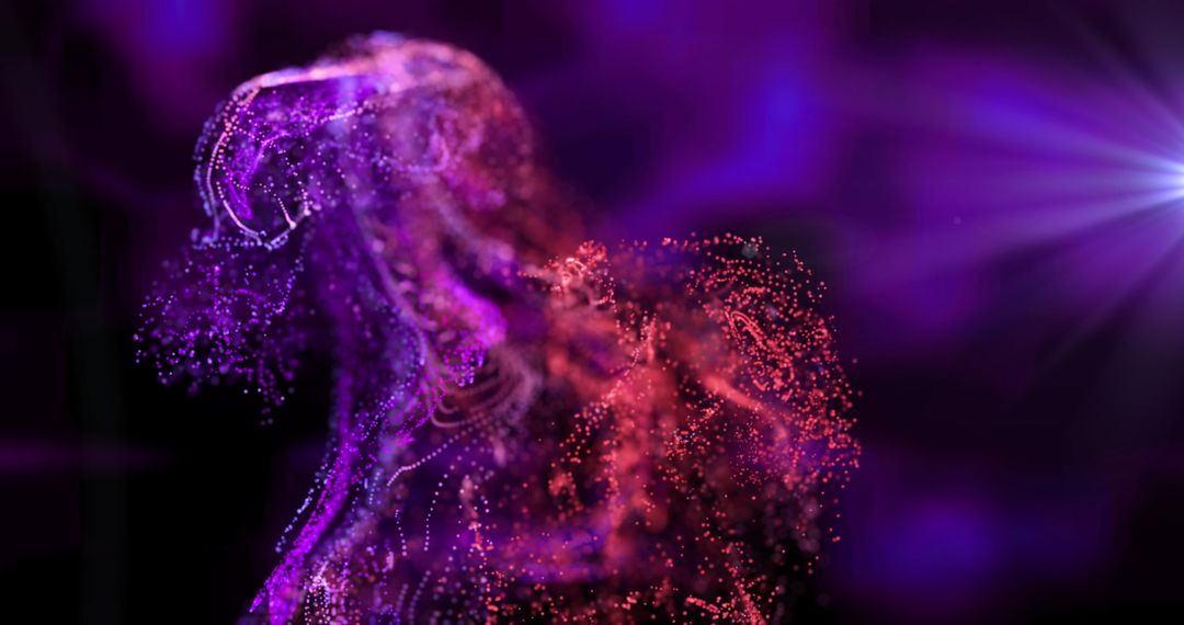 Dynamic Particles in Vibrant Light Abstraction