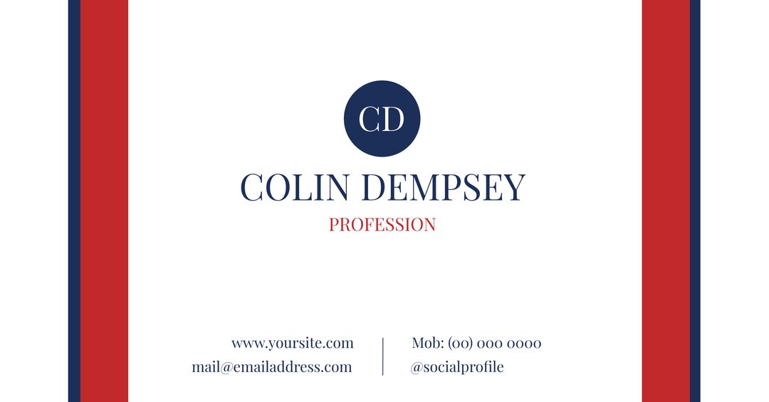 Modern Professional Business Card With Bold Name Emphasis - Download Free Stock Templates Pikwizard.com