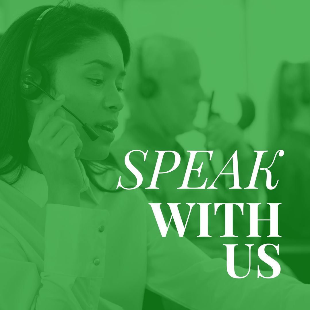 Customer Support Team Speaking on Headsets