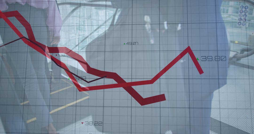 Stock Market Decline Concept with Business Figures