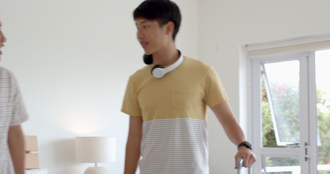 Father and Son Sharing a Warm Embrace at Home