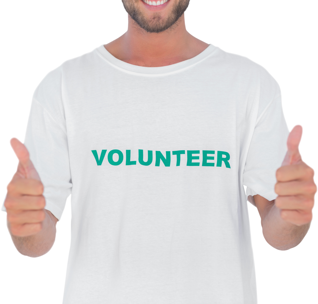 Smiling Volunteer Giving Thumbs Up in Transparent Background - Download Free Stock Images Pikwizard.com