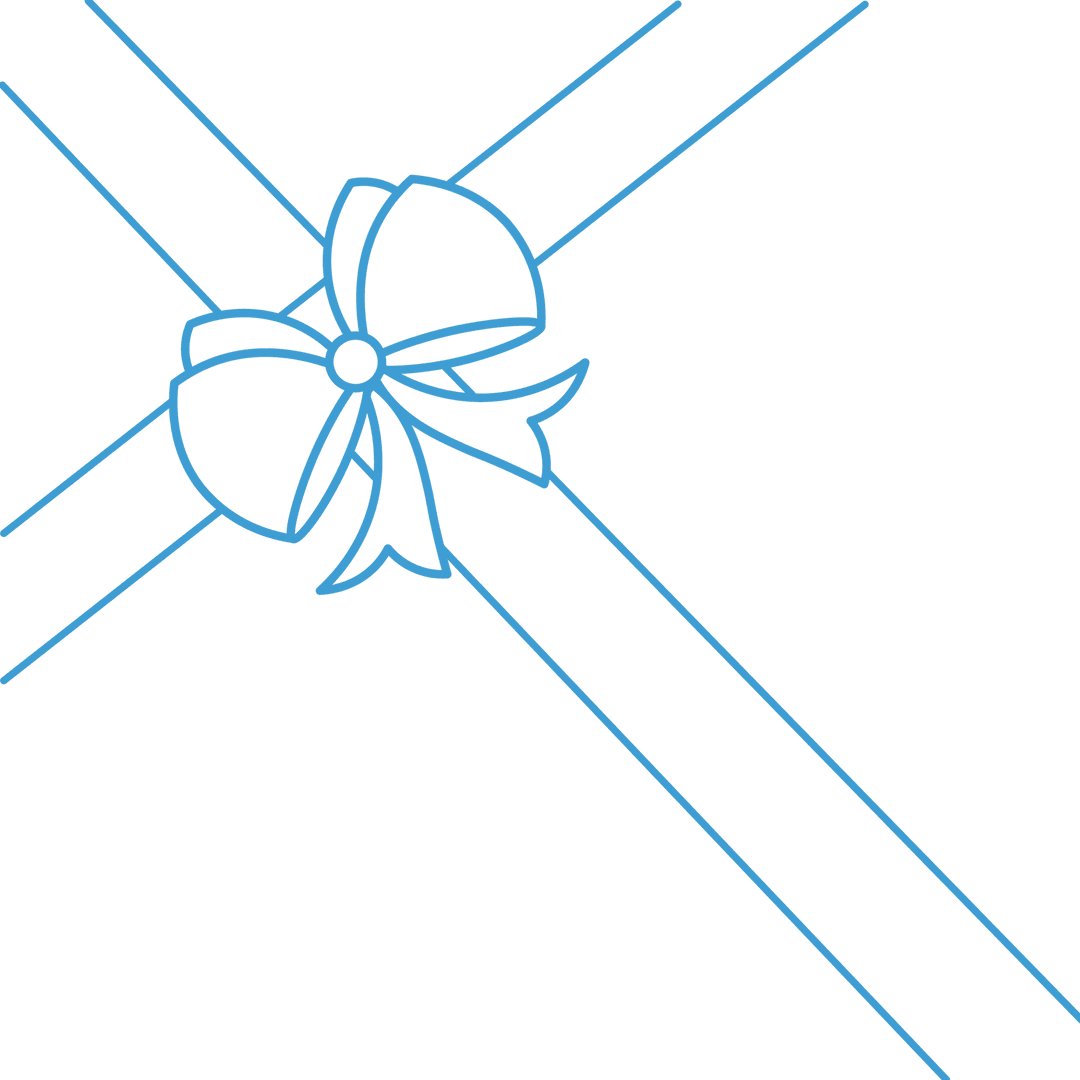 Elegant Transparent Ribbon Bow with Overlayed Straight Lines Vector