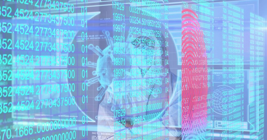 Cybersecurity Specialist Analyzing Data in Tech Lab