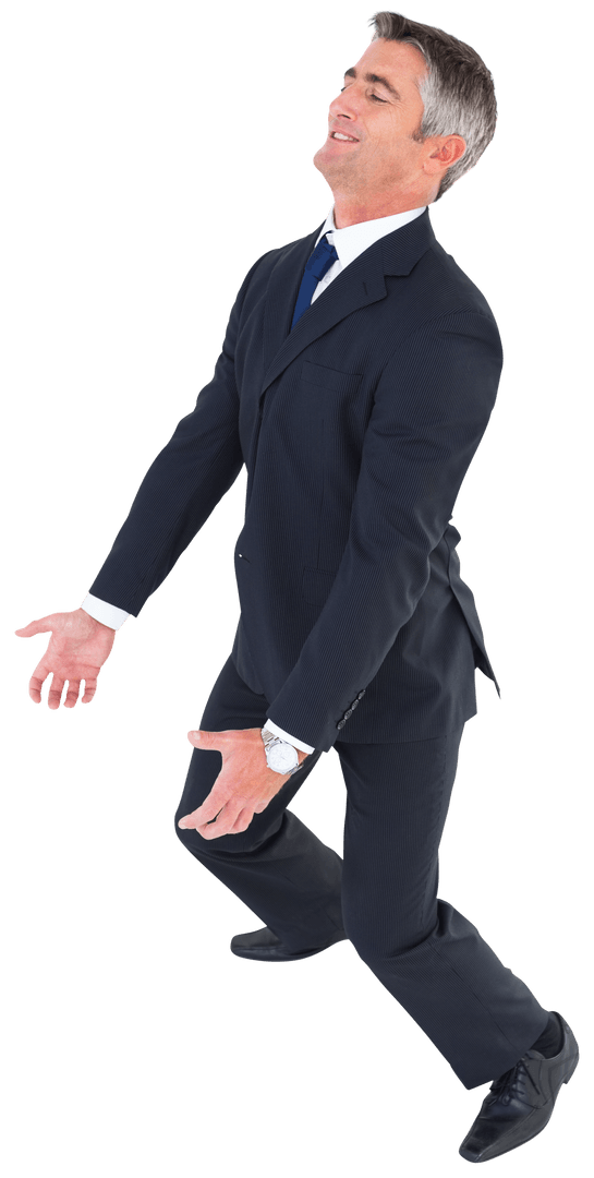 Businessman in Transparent Suit Carrying Transparent Load