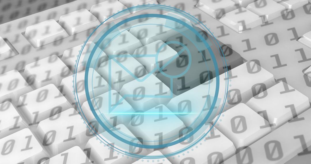 Digital Abstraction with Email Symbol and Binary Code - Free Images, Stock Photos and Pictures on Pikwizard.com