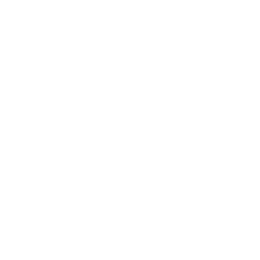 White Star Shapes Pattern on Transparent Background