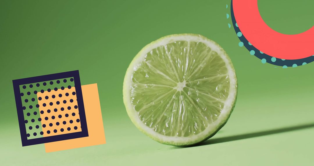 Creative Composition of Abstract Shapes with Lime