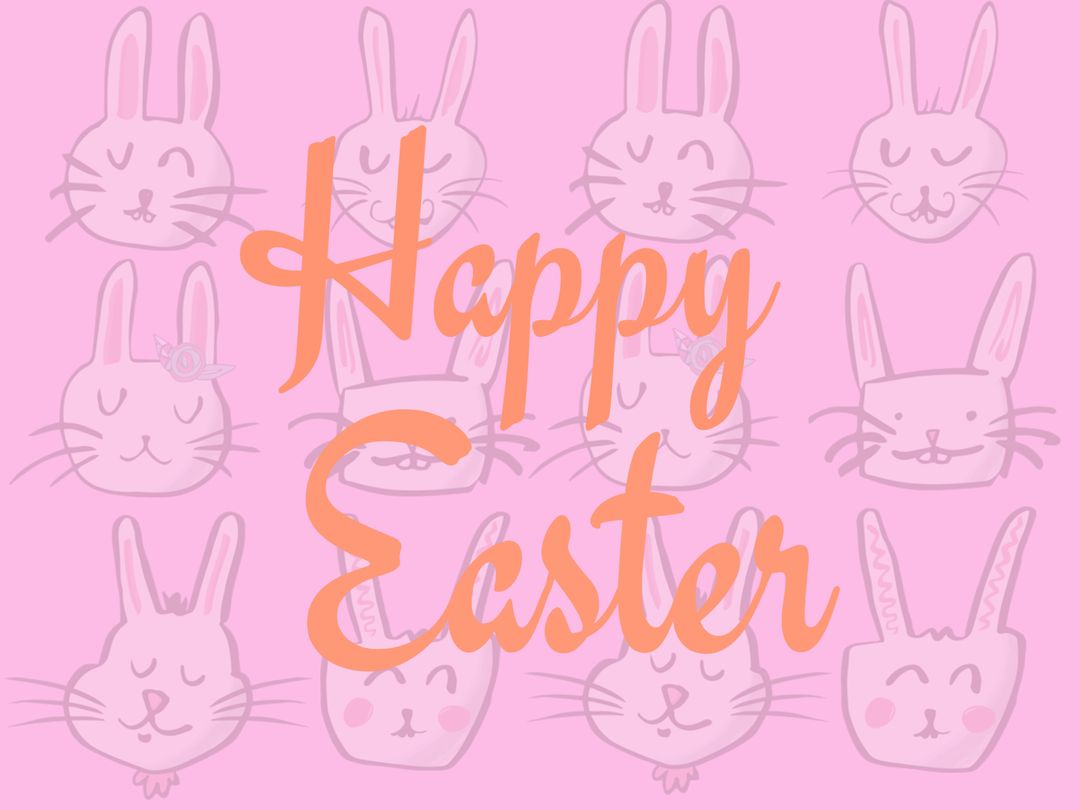 Whimsical bunny easter celebratory card design