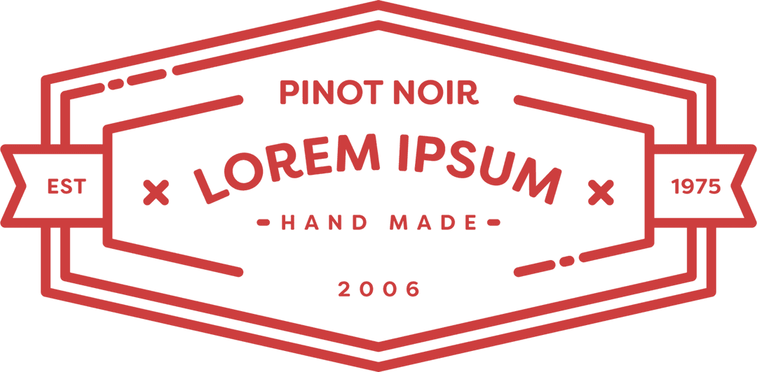 Transparent Red Rectangular Wine Label Design Mockup