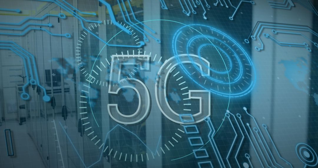 Futuristic 5G Network Digital Technology Concept