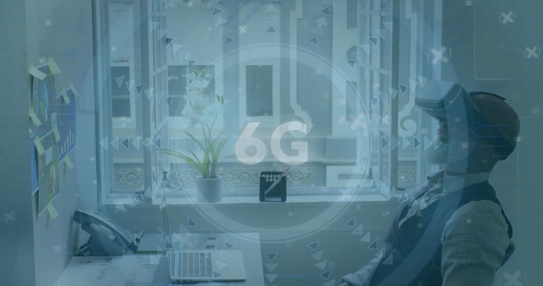 Future of Connectivity: Man Experiencing 6G Through VR