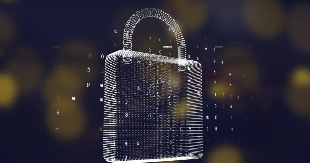 Futuristic Digital Lock with Disappearing Characters