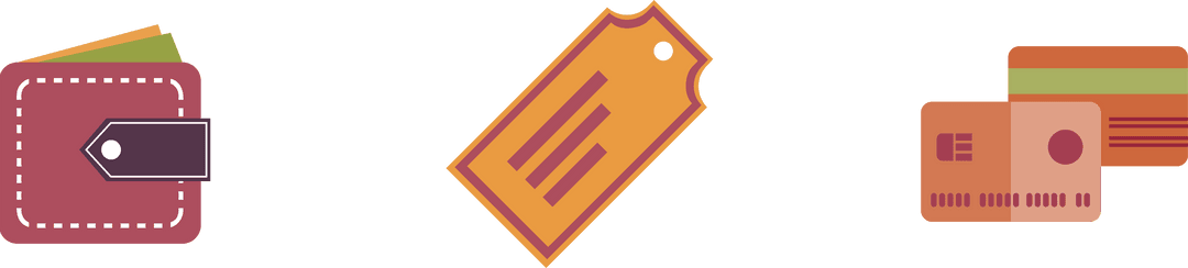 Cashless Payment Concept with Wallet, Ticket, and Credit Cards Transparent