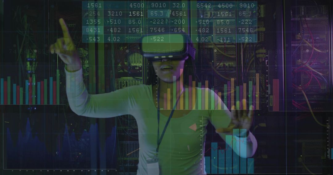 Innovative Virtual Reality Data Interaction in Futuristic Data Center