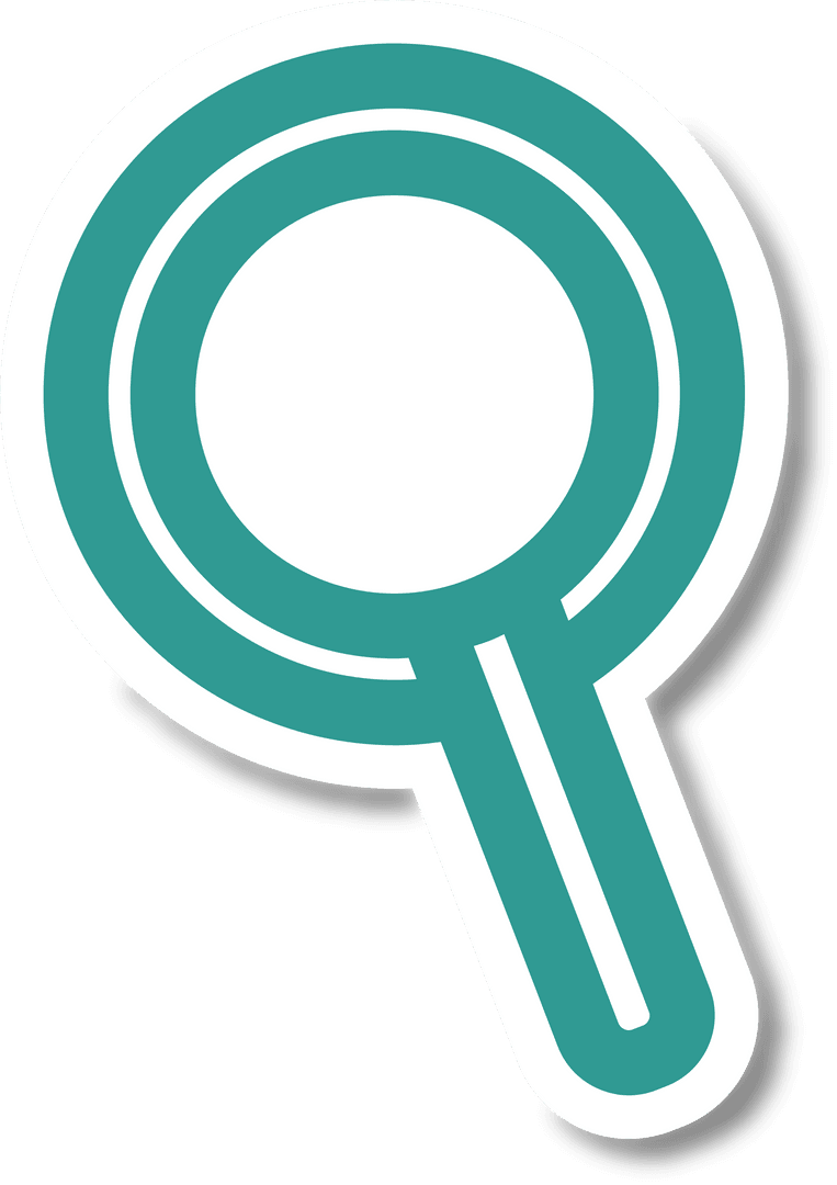 Vector Illustration of Green Magnifier on Transparent Background