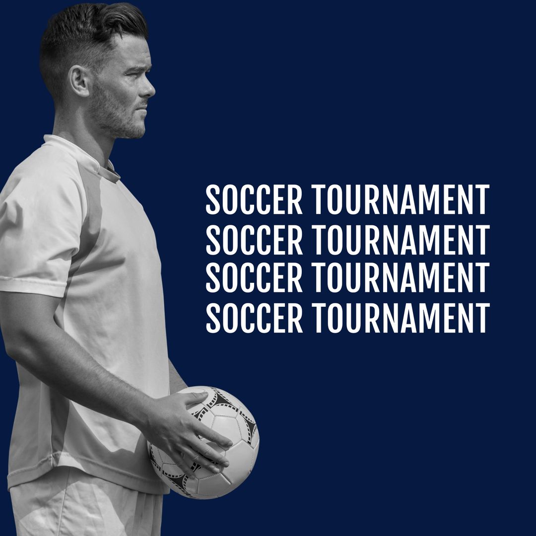 Focused Soccer Player Holding Ball Before Tournament