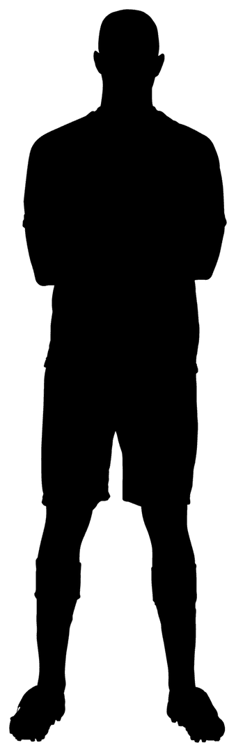 Transparent Silhouette of Man with Folded Arms