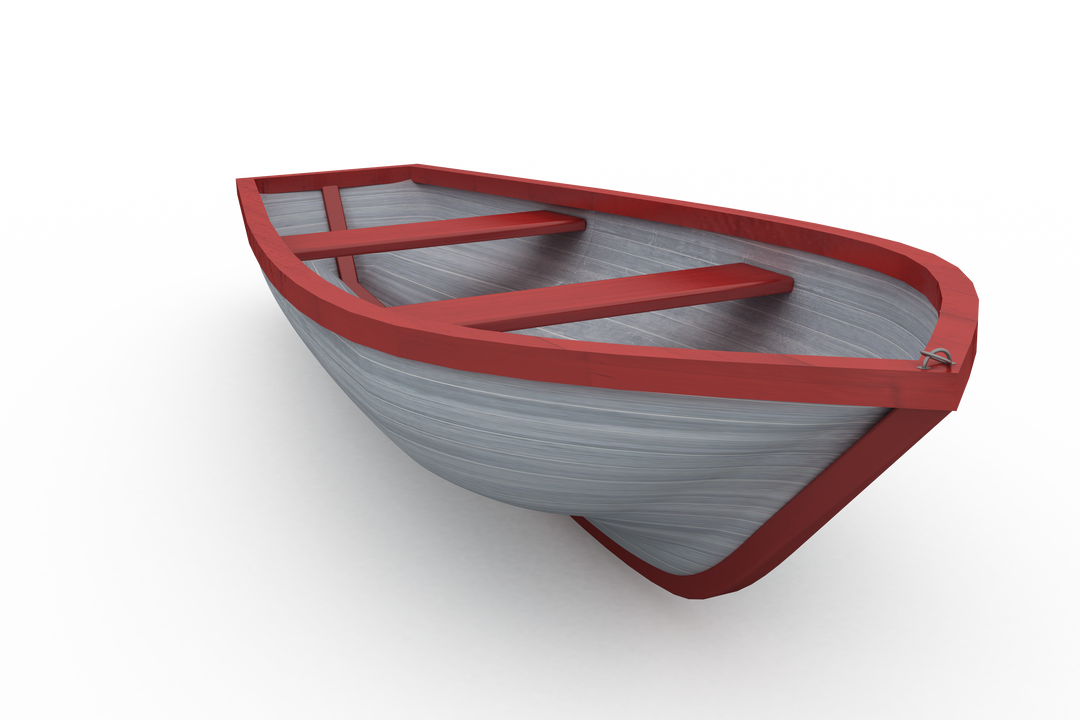 Transparent Red and White Painted Rowboat - Download Free Stock Images Pikwizard.com