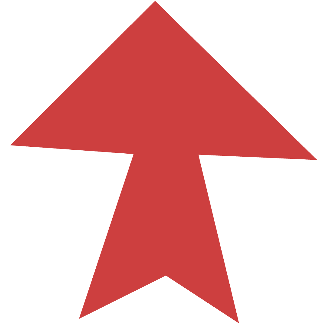 Red Arrow Upward Symbol on Transparent Background
