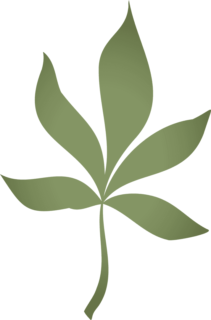 Transparent Green Leaf Design Background Minimalistic Illustration