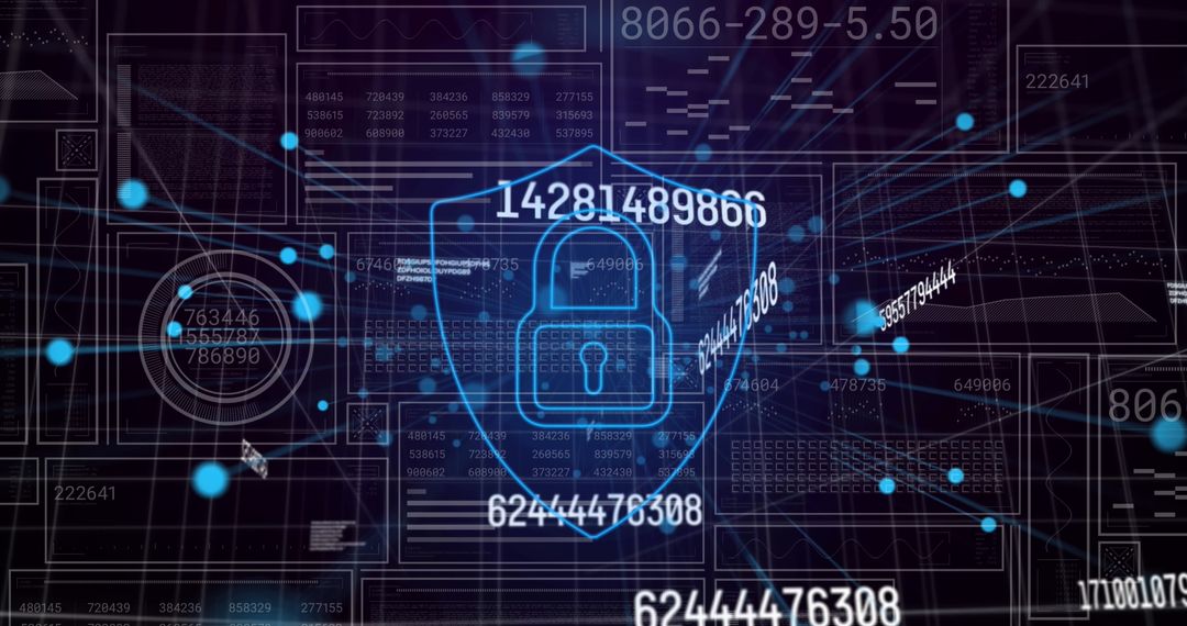 Digital Cybersecurity Concept with Data Transmission