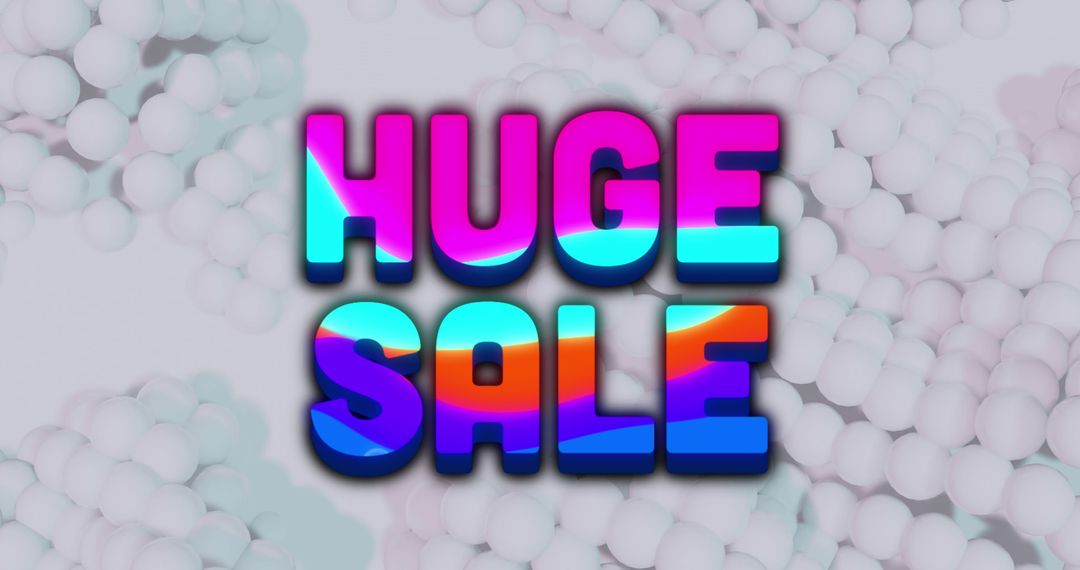 Colorful Huge Sale Text on Abstract Background