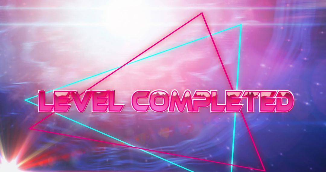 Level Completed Graphic with Futuristic Design