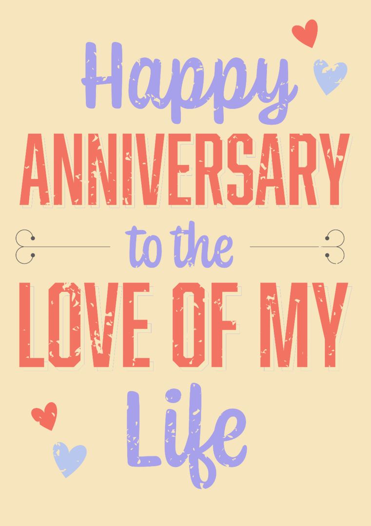 Romantic Anniversary Card Design with Heartfelt Message