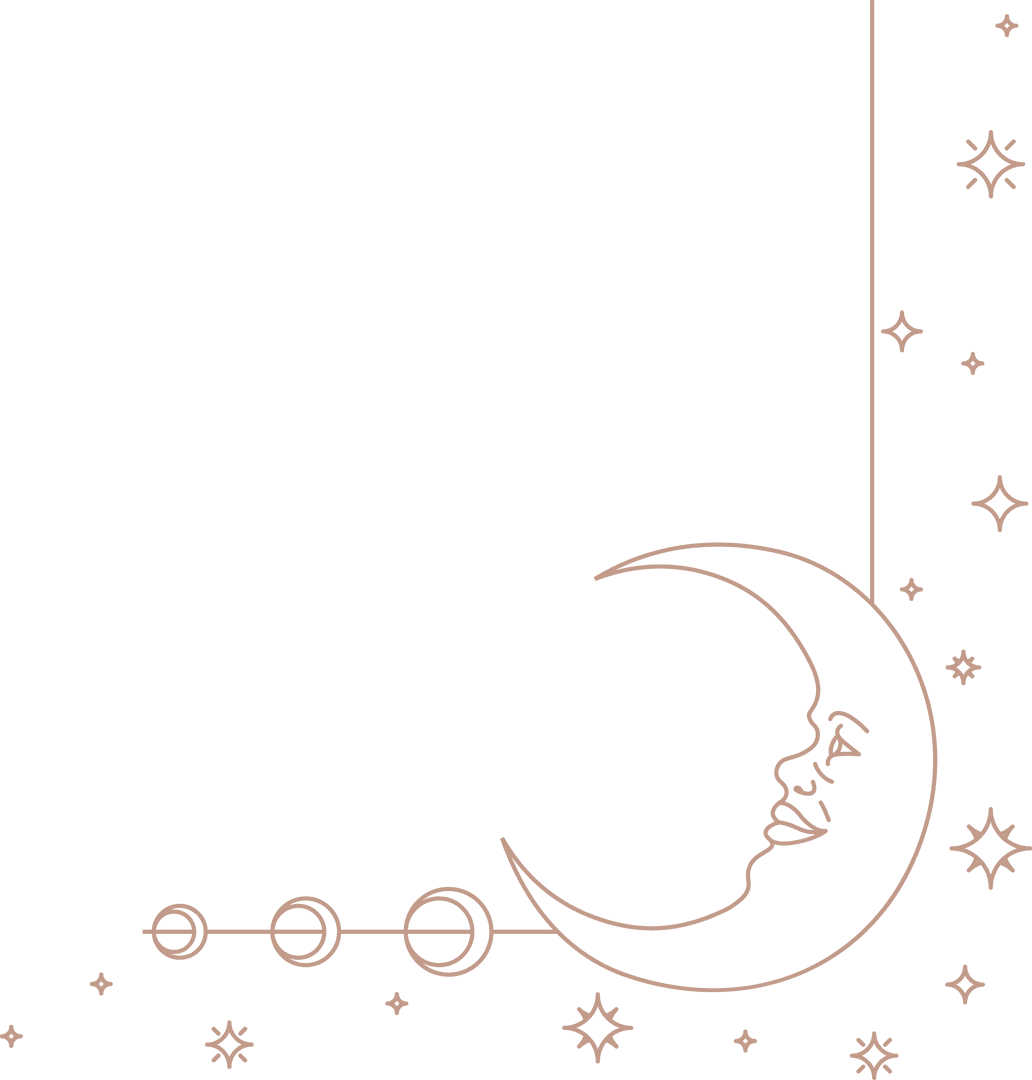 Elegant Crescent Moon and Stars Vector on Transparent Background
