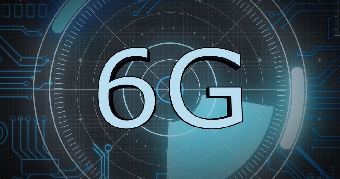 6G Technology Next Gen Digital Network Circuit Background