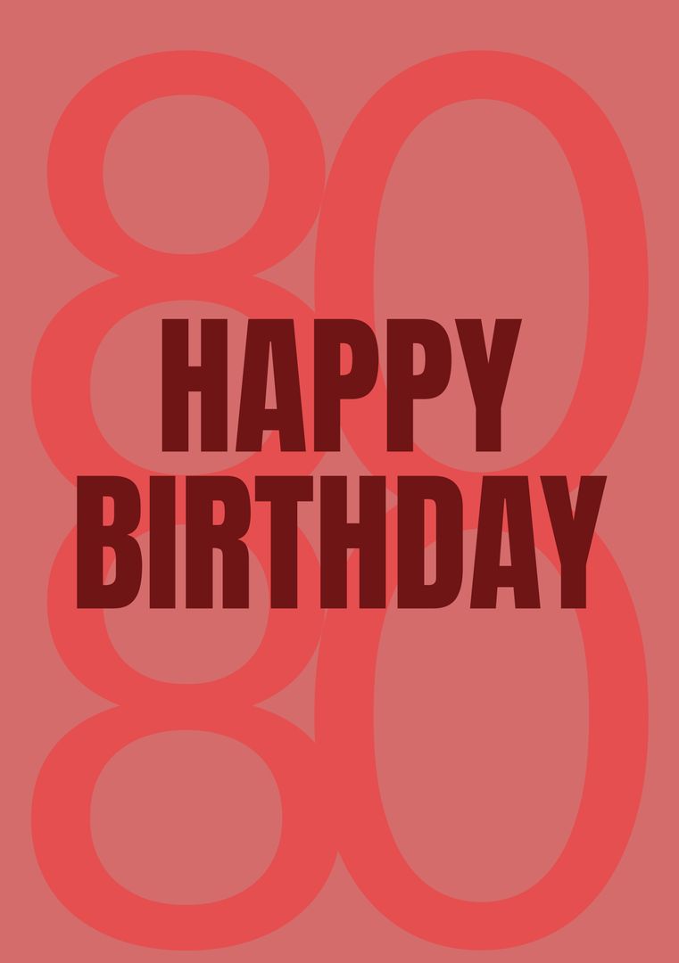 Bold Happy Birthday Celebration with Red and Pink Design - Download Free Stock Templates Pikwizard.com