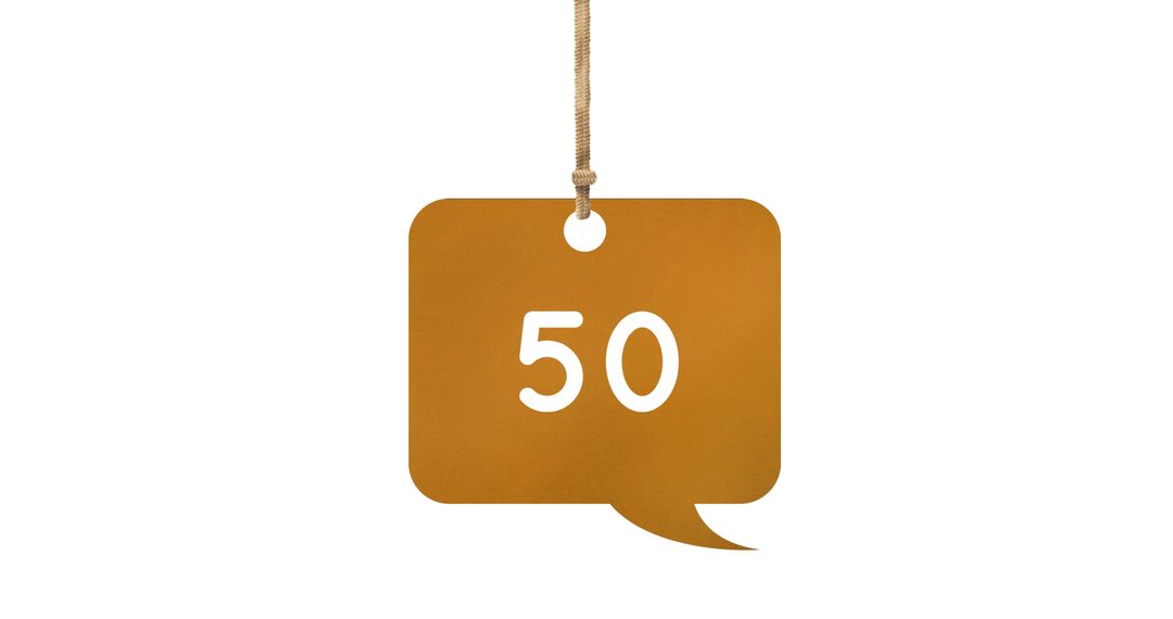 Speech Bubble Design with 50 Message Notification Count