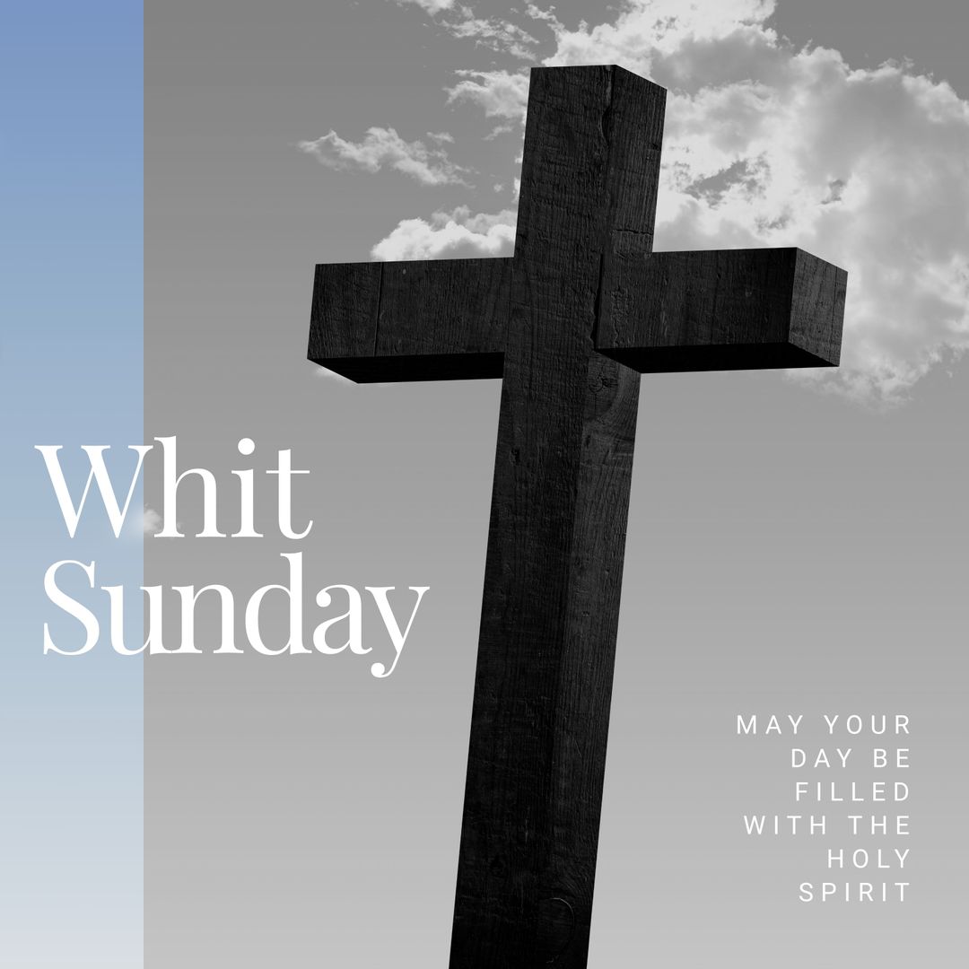 Whit Sunday Christian Cross Against Sky