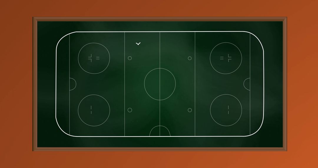 Aerial View of Strategic Sports Diagram Drawing on Blackboard